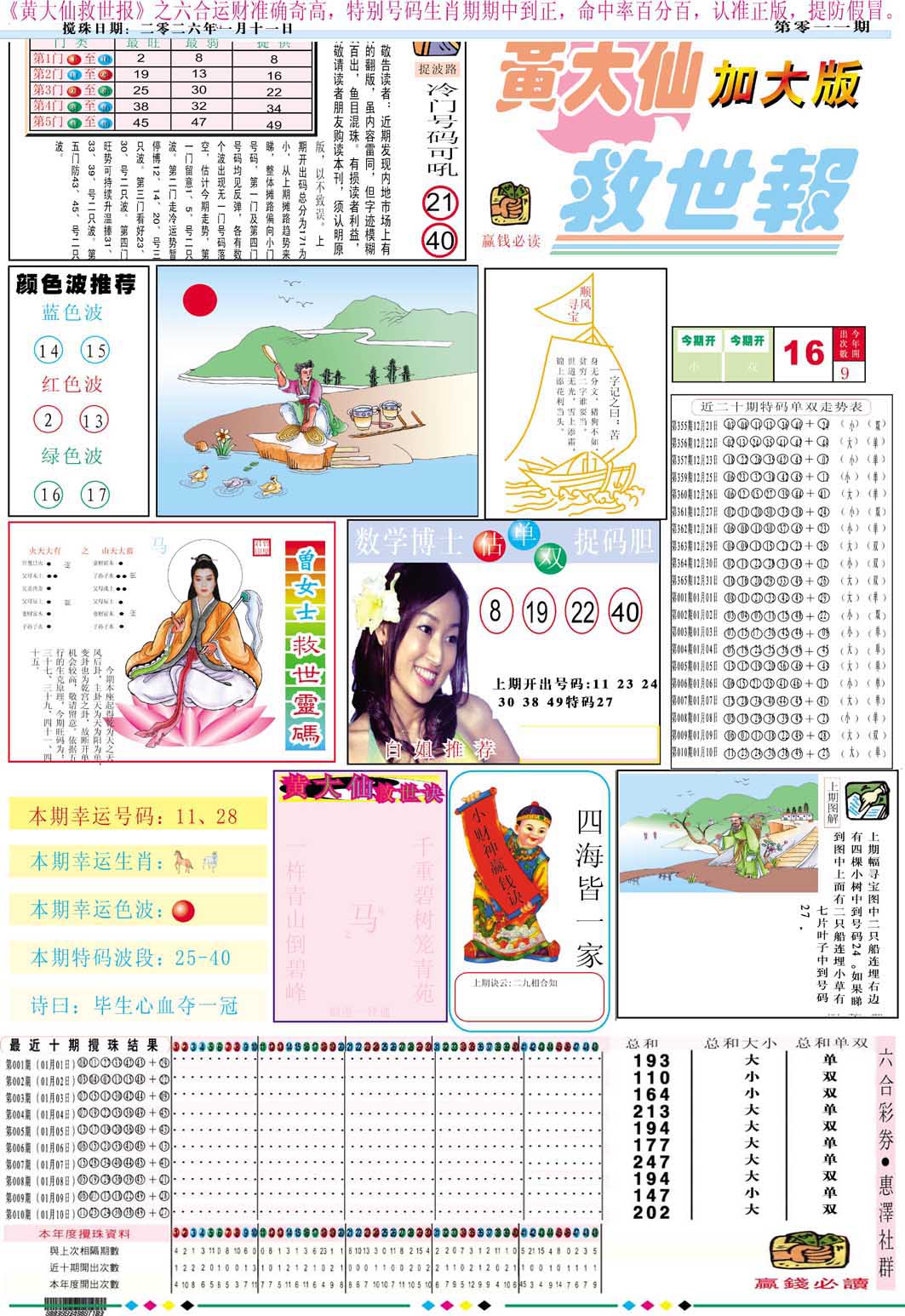 011期黄大仙救世A加大版[图]