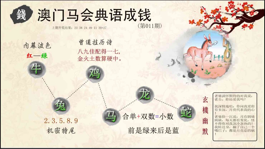 011期典语成钱[图]