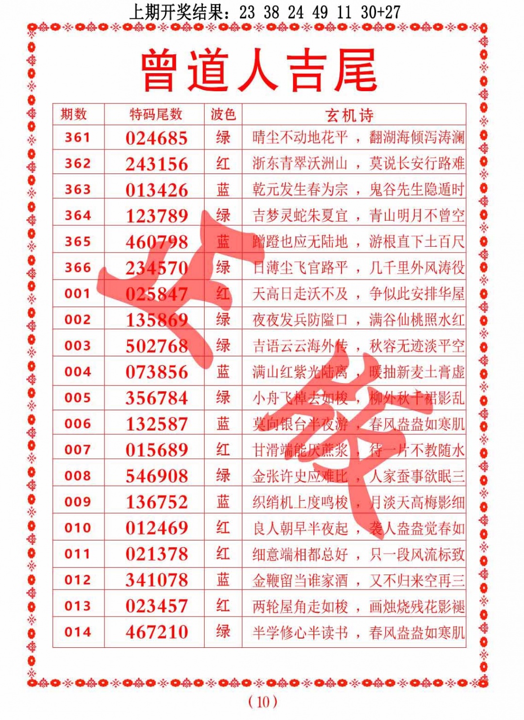 011期曾道人吉尾[图]