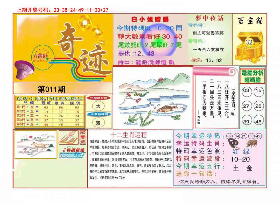 011期九龍奇迹A(推荐)[图]