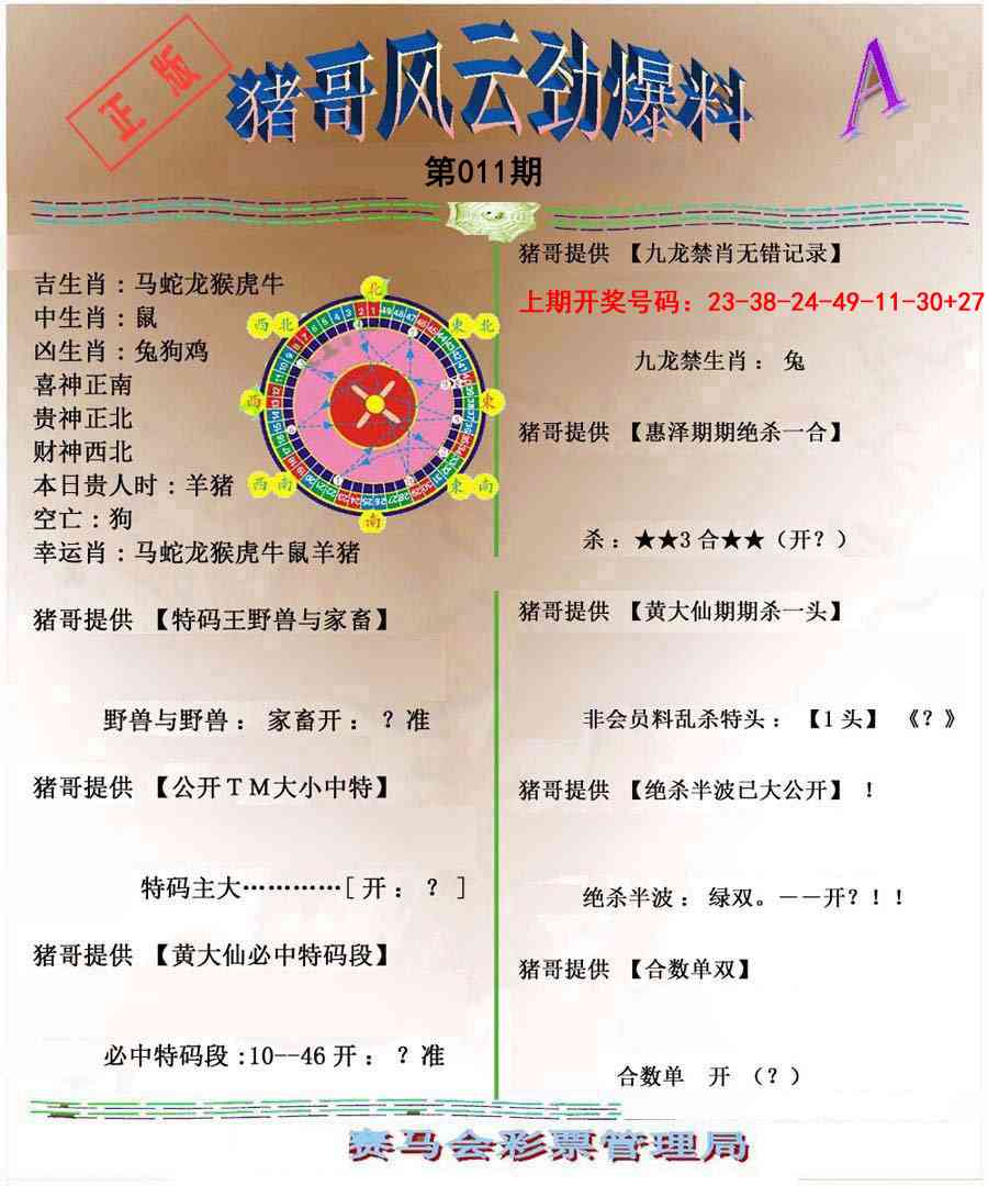 011期猪哥风云劲爆料A[图]