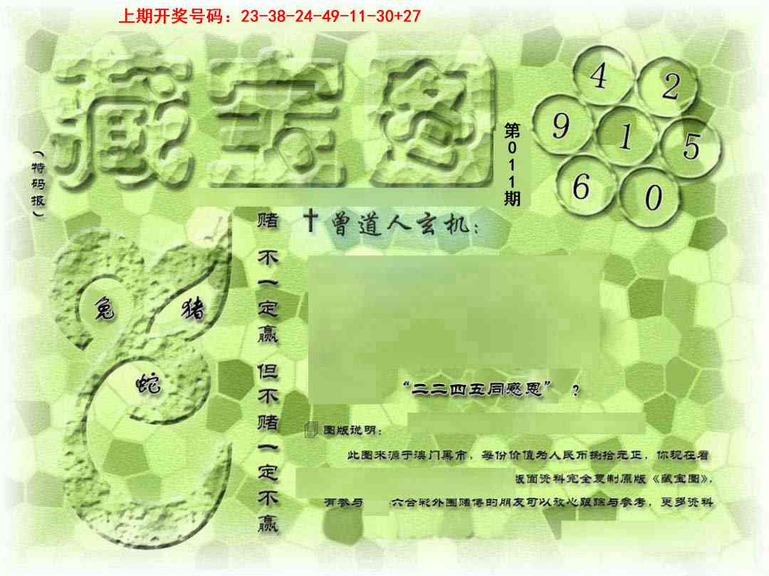 011期假新藏宝图[图]
