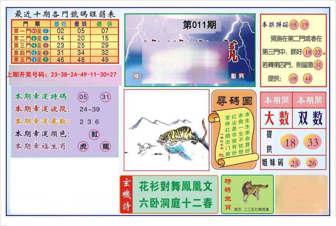 011期逢赌必羸[图]