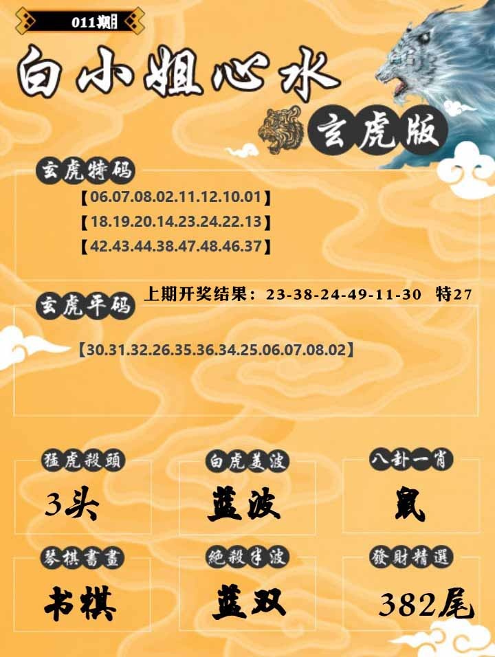011期白小姐玄虎[图]